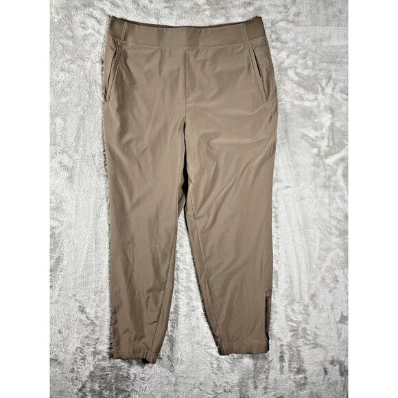 Athleta Ankle Pants Women's Size 12 Beige Pockets Joggers - Picture 1 of 14